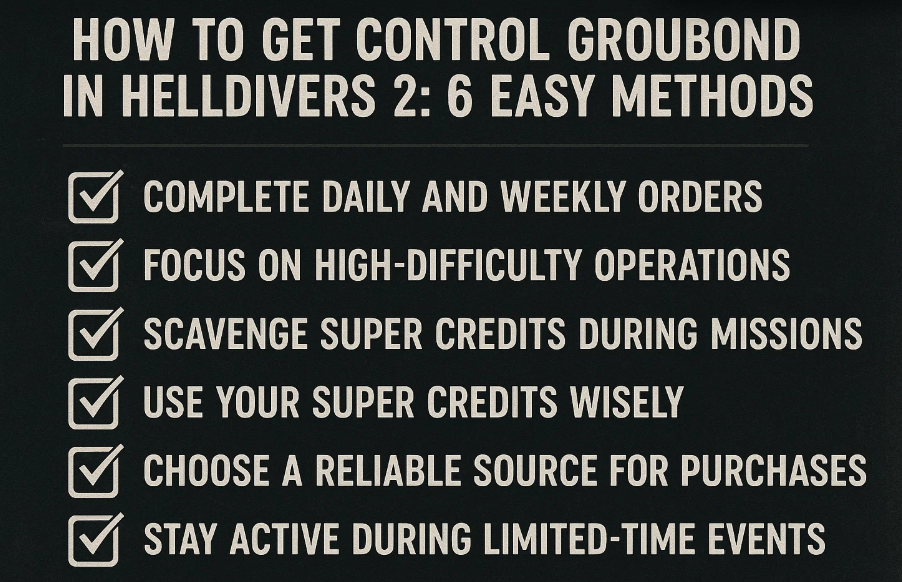 How to Get Control Group Warbond in Helldivers 2: 6 Easy Methods