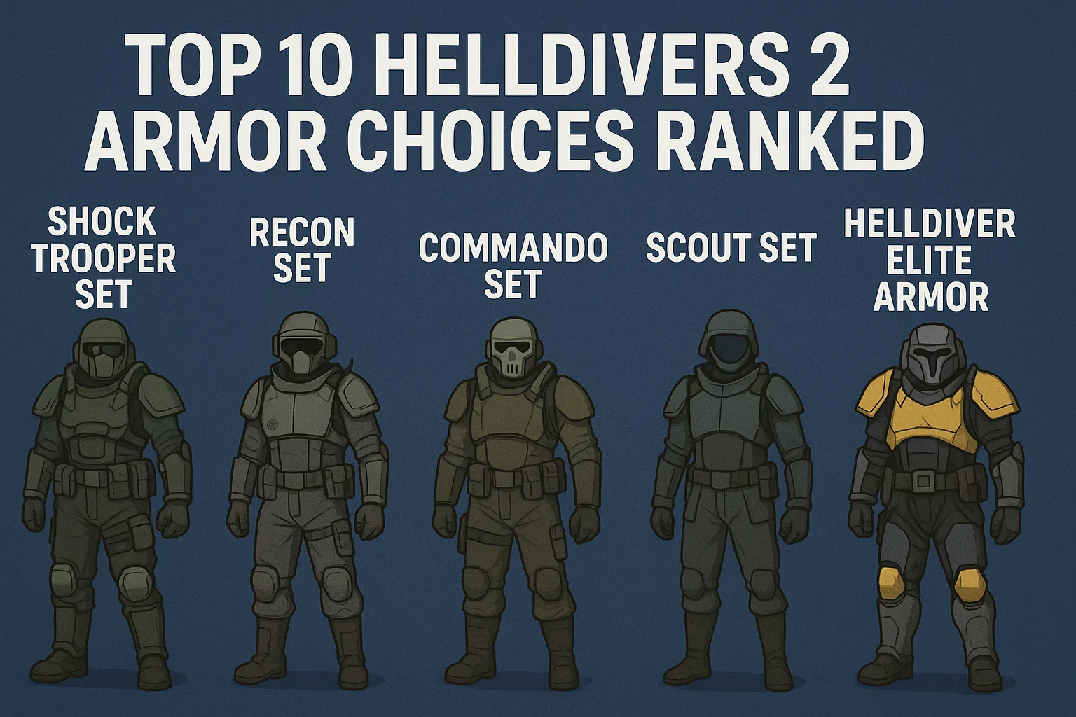 Top 10 Helldivers 2 Armor Choices Ranked