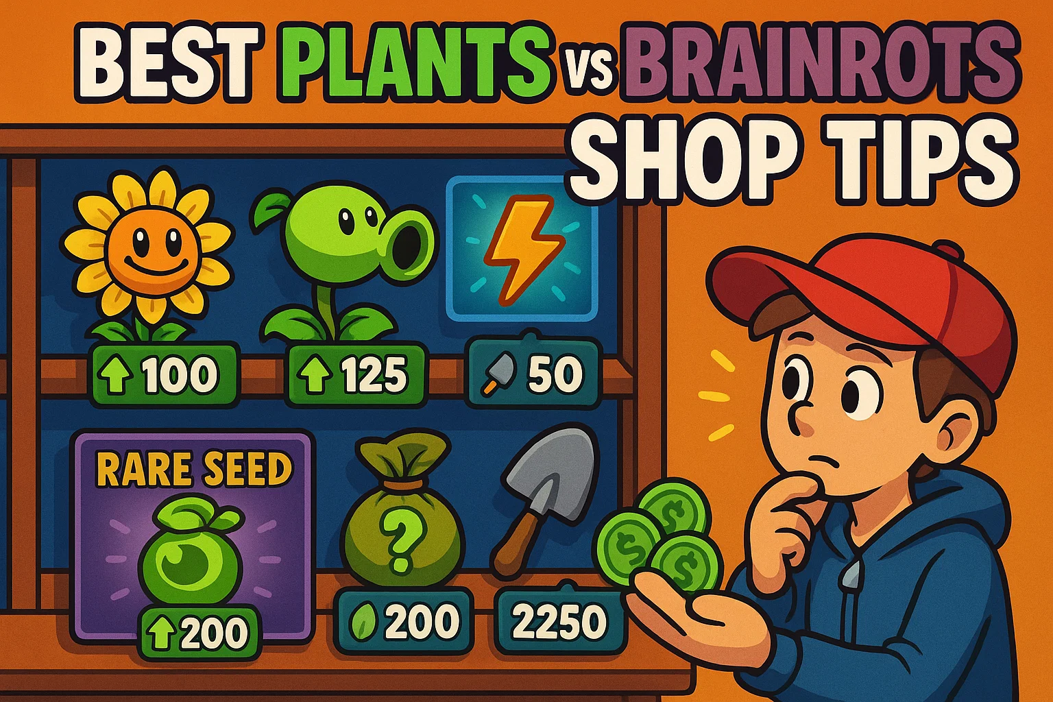 Best Plants vs Brainrots Shop Guide – Items, Prices & Tips